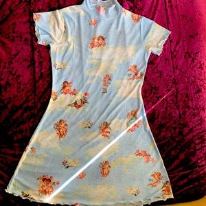 Sugar Thrillz 90s baby blue angels sheer dress, Plus size, Never been worn